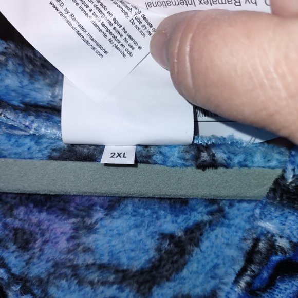 Fleecy blue pullover hoodie with Dancing Bears - size 2XL - - Picture 4 of 4